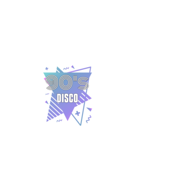 90s disco minta sötétkék pólón