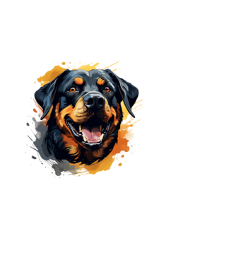 Rottweiler minta fekete pólón