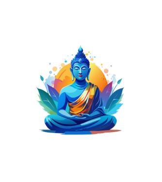 Buddha  minta fehér pólón