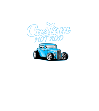 Custom hot rod minta fehér pólón