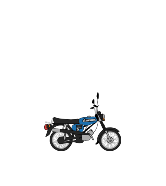 Simson minta fehér pólón