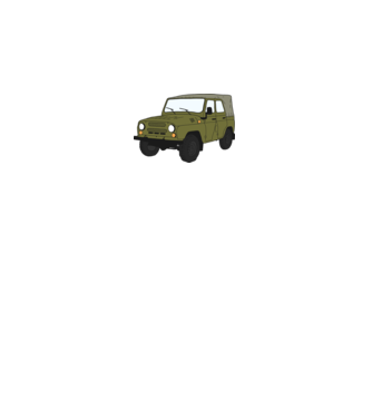 UAZ minta fehér pólón