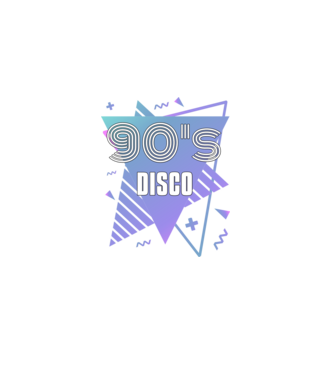 90s disco minta fekete pólón