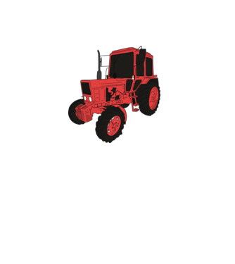 Traktor minta fekete pólón