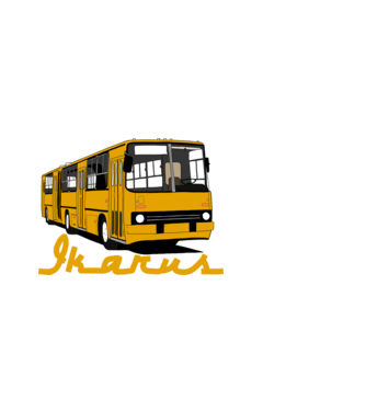 Busz  minta fekete pólón