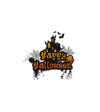 Happy Halloween minta fehér pólón