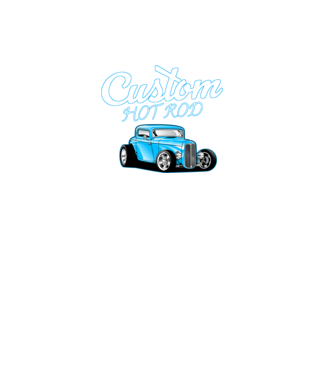 Custom hot rod minta fehér pólón