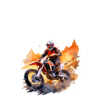 Motocross minta fehér pólón