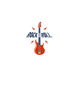 rock and roll minta világos rózsaszín pólón