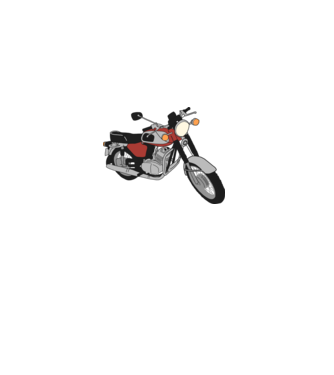 Jawa 350 minta fehér pólón