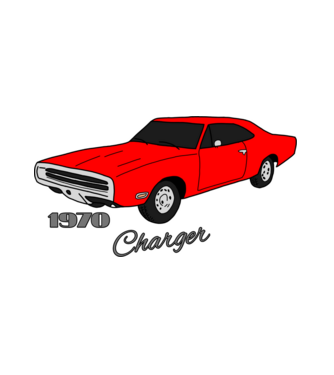 Charger minta fehér pólón