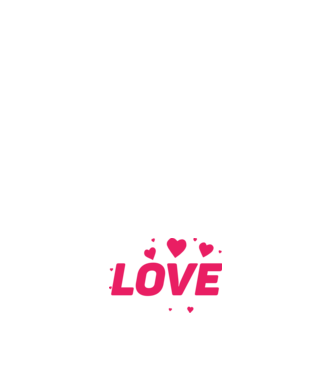 Love minta sötétkék pólón