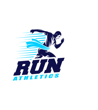 Futás  minta fehér pólón