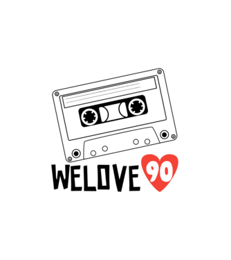 welove 90s minta fehér pólón