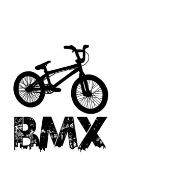 Bmx minta fehér pólón