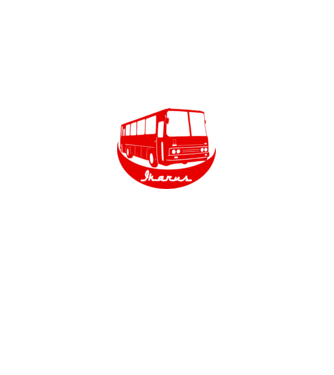 busz  színezhető minta királykék pólón