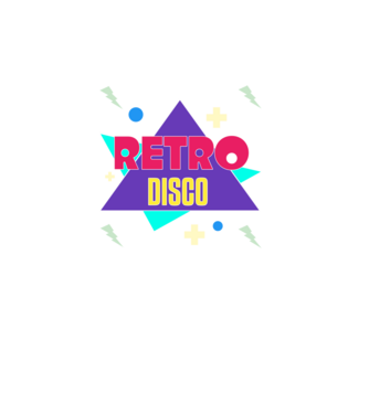 retro disco minta türkiz pólón