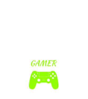 GAMER  minta fehér pólón