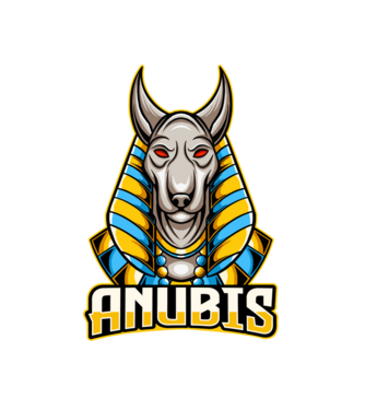 anubis minta fehér pólón