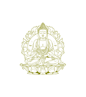 buddha minta homokszín pólón