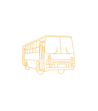 Ikarus busz minta fehér pólón