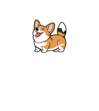 Corgi minta fehér pólón