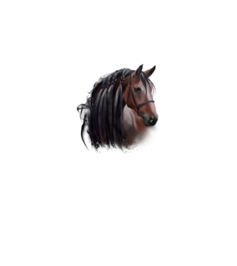 horse minta fekete pólón