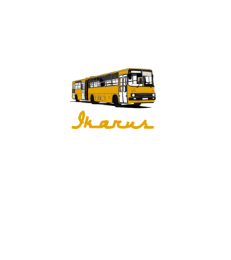 Busz minta fehér pólón