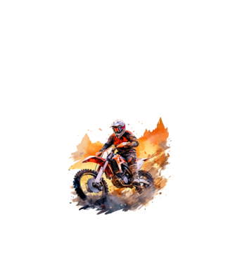 Motocross minta fehér pólón