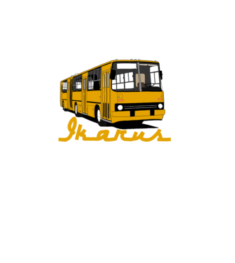 Busz  minta fehér pólón