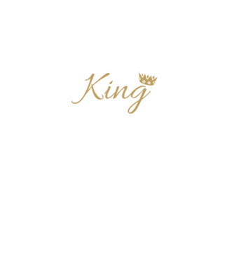 King minta királykék pólón
