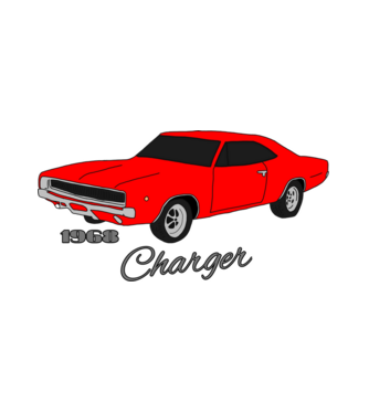 Charger minta fehér pólón