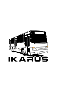 Busz minta fekete pólón
