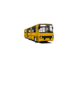 Busz minta fehér pólón