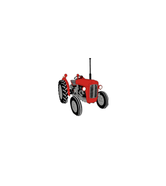 Traktor  minta fehér/piros pólón