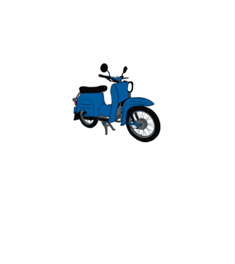 Simson Schwalbe minta fehér pólón