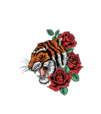 tigris minta fehér pólón