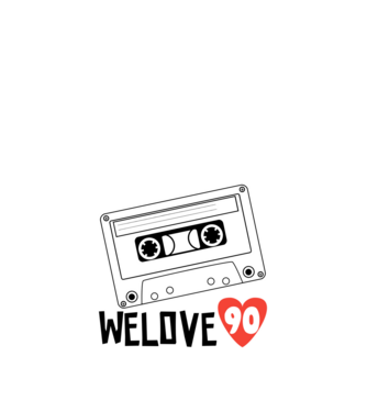 welove 90s minta fehér pólón
