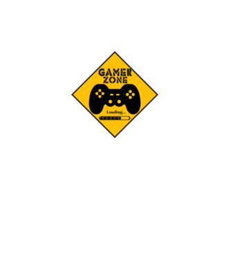 Gamer zone minta fekete pólón