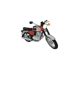Jawa 350 minta fehér pólón