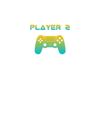 PLAYER 2 minta fekete pólón