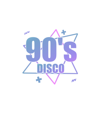 90s disco minta fehér pólón