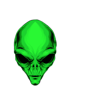 ufo minta fekete pólón
