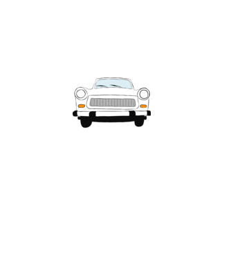 Trabant minta fekete pólón
