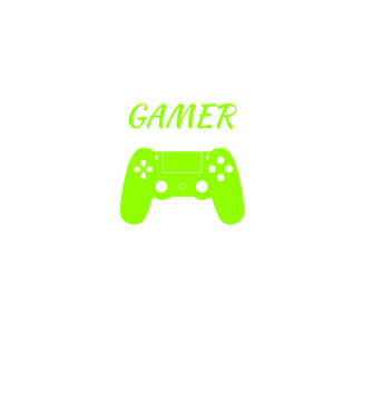 GAMER  minta fekete pólón