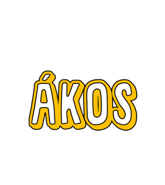 Ákos  minta fekete pólón