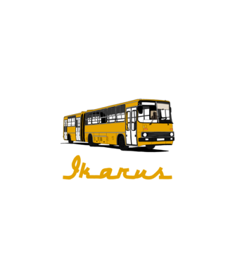 Busz minta fehér/piros pólón