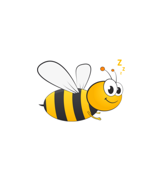 bee minta fehér pólón