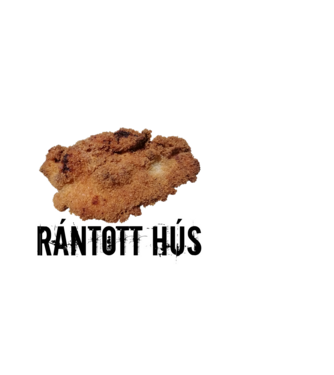 Rántott hús  minta fehér pólón
