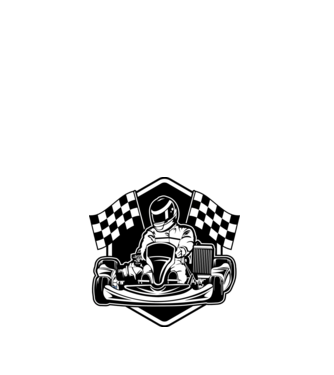 Gokart  minta fehér pólón